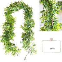 Plante Artificielle en Rotin, Mini Feuilles de Bambou de la Jungle, Écologique, Longue Durée, Décoration Intérieure et Extérieure, Résistante aux UV, en Vrac