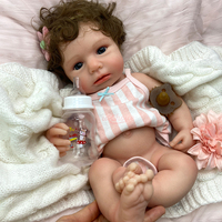 Poupées Reborn Artistiques Personnalisées en Silicone pour Filles, 18 pouces, LouLou, Cheveux Plantés à la Main, Design Fantaisie et Traits Uniques, Service OEM Usine