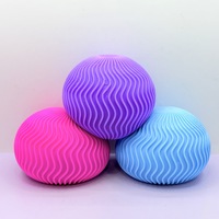 Bola Squishy Jumbo Fuzz Baru, Mainan Pereda Stres Lembut, Bola Fidget Bergelombang