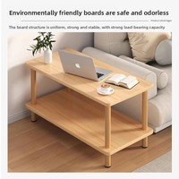 Table d'appoint compacte multifonctionnelle à deux niveaux de style chinois, idéale pour les chambres à louer et les petits appartements, table d'appoint pour canapé