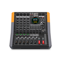 Console de mixage audio professionnelle 4/6/8 canaux avec amplificateur intégré de 600 watts pour scène/KTV/église