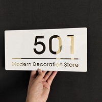 Kexian Low quantité minimale de commande plaques de numéro de maison en acrylique, signe de numéro de route, signalisation en acrylique pour porte d'hôtel, numéros de rue