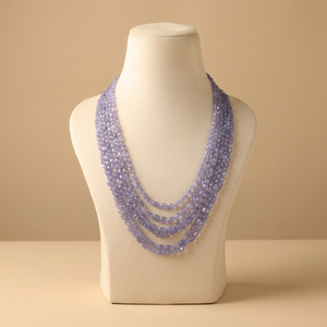 Collar de Joyería con Cuentas de Tanzanita Natural Ovalada - Product Image 1