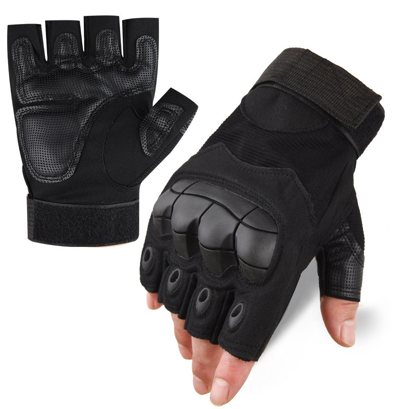 [Medio dedo] Soft-shell negro