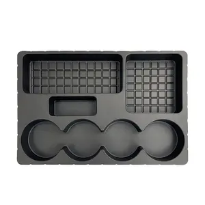 Customized Antistatic Esd Blister Tray Black Plastic Electronic Parts Blister Insert Tray For Electronic Packaging Box