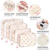 Organisateur de pochettes de compression pour bagages de voyage 8 ensembles de cubes d'emballage dans un sac de voyage léger et résistant