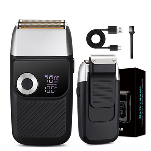 Afeitadora de barba con carga tipo C, máquina de afeitar para cabello y barba con doble cuchilla de lámina - Product Image 1