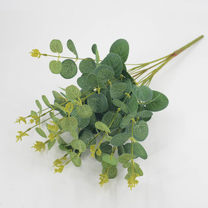 Faux Eucalyptus à 16 têtes, Herbe du Mondeur en cuivre pour Mariage, Thanksgiving, Accessoires de photographie inversés - Product Image 4