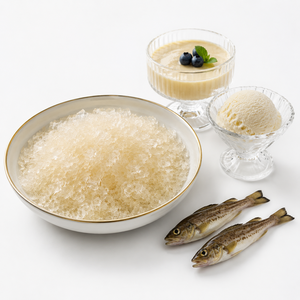 Promotion : Poudre <span class=keywords><strong>de</strong></span> Gélatine <span class=keywords><strong>de</strong></span> Peau <span class=keywords><strong>de</strong></span> Morue Soluble à Froid, Qualité Alimentaire, Gélatine <span class=keywords><strong>de</strong></span> <span class=keywords><strong>Poisson</strong></span> Comestible <span class=keywords><strong>200</strong></span> <span class=keywords><strong>Bloom</strong></span> en Vrac pour Desserts et Crèmes Glacées - Product Image 1
