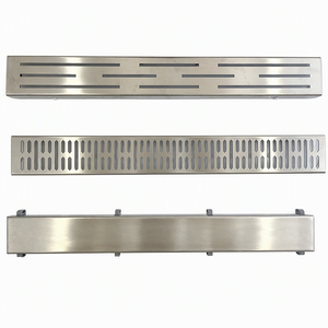 Sifone a pavimento invisibile rettangolare personalizzato in acciaio inox SUS 304 per <span class=keywords><strong>doccia</strong></span> hotel, con griglia a incasso per piastrelle, certificazione CE, ad alta portata - Product Image 2