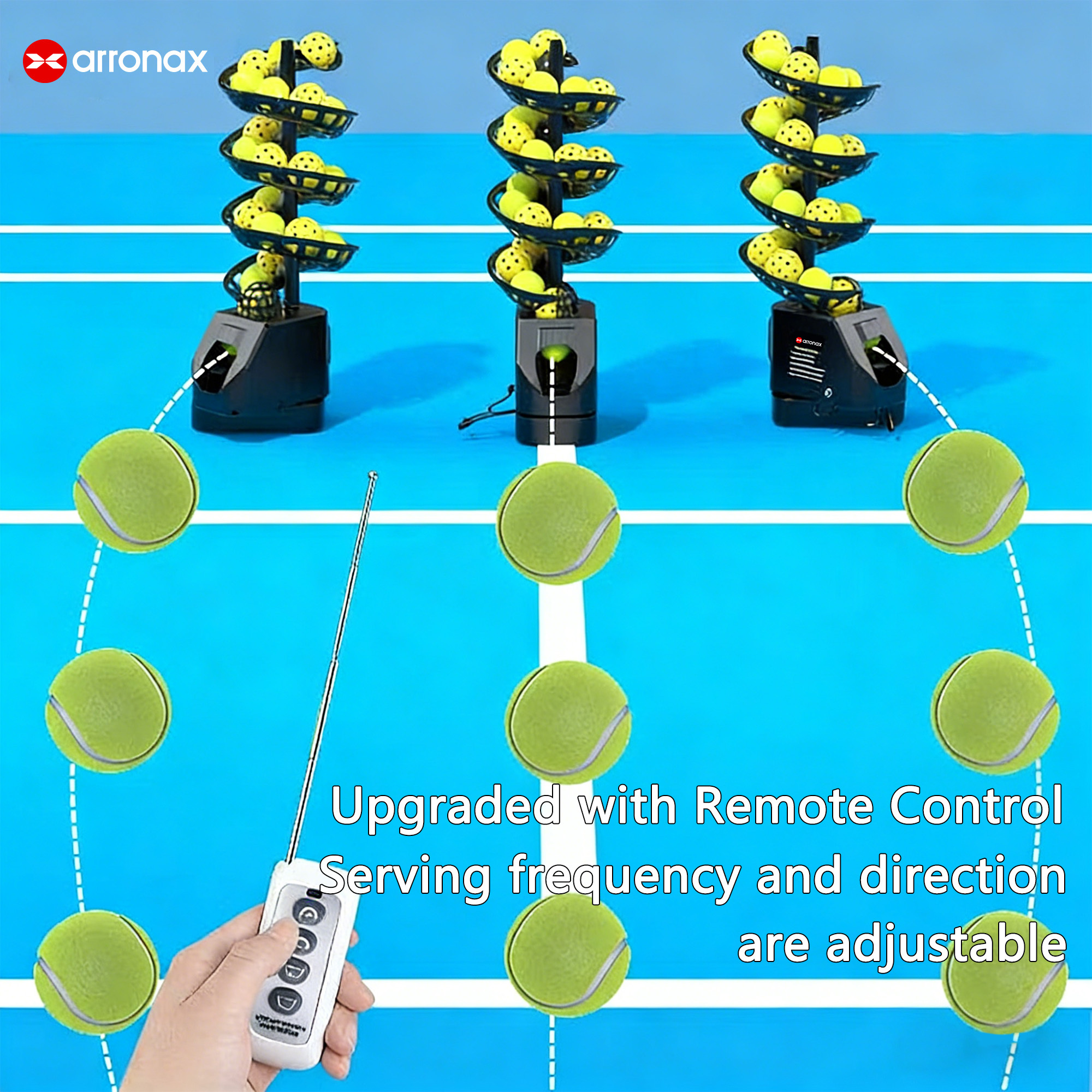 Arronax Pickleball Serving Machine Circular Ball Output Stable Structure