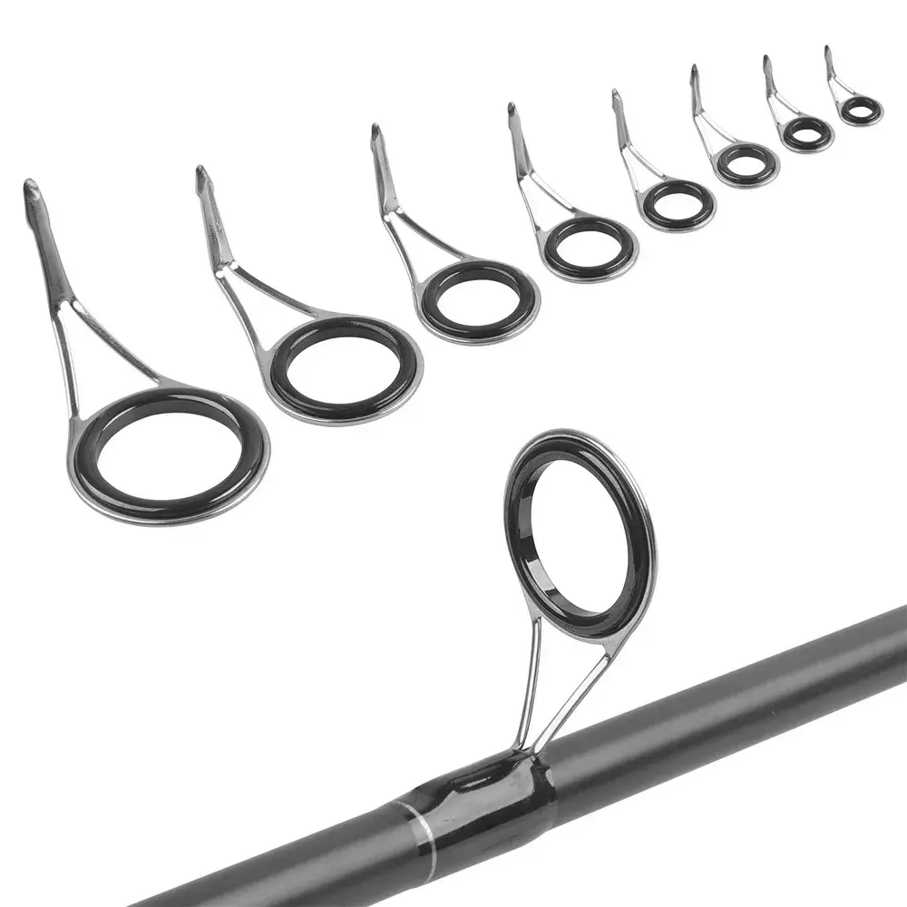 10Pcs Fishing Rod Guides Repair Kit Stainless Steel Guides