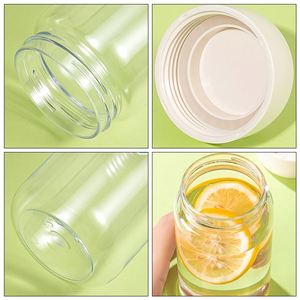 Bouteille d'eau transparente personnalisée de 420 ml, bouteille en plastique portable Tritan transparente avec logo - Product Image 4