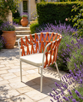 Fauteuil de balcon, canapé en corde tressée, design moderne et épuré, mobilier d'extérieur, chaise de salle à manger en corde pour cour artistique