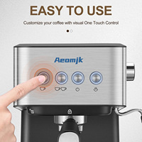 Cafetera Semiautomática Italiana Estándar Europea y Americana, Extracción Concentrada, Espuma de Leche, Plástico