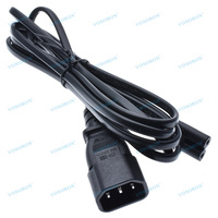 Câble d'extension d'alimentation IEC320 C13 vers C8, adaptateur en forme de 8 C8 femelle vers C13 mâle pour appareils électroménagers PDU/UPS