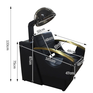 Factory Direct Barber Shop Equipment Salon Furniture <b>Comfortable</b> Shampoo Styling Sofa Hair Dryer with Chair - Product Image 6