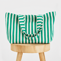 Sac fourre-tout de plage en lin et coton brodé avec logo personnalisé, sac de shopping et de voyage portable à ouverture facile, vente en gros pour femmes