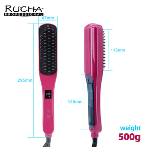 Cepillo Alisador de Cabello Profesional a Vapor con Pantalla LCD, 392F, PTC, Cerámico, para Salón y Viajes, Doble Voltaje, Estándar CE, Antifrizz - Product Image 4