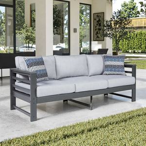 أريكة استرخاء خارجية حديثة من البولي إيثيلين عالي الكثافة، أرائك فاخرة للشرفة والحديقة والفندق والقاعة والنادي والفيلات - Product Image 4