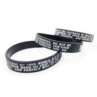 Bracelet promotionnel personnalisé en silicone imperméable et écologique avec impression sérigraphique
