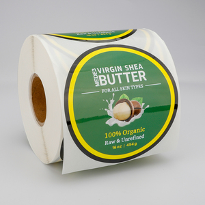 Tùy chỉnh tự dính vòng Hữu Cơ Gói Nhãn CuộN logo in chai không thấm nước Sticker Shea Butter bao bì và ghi nhãn - Product Image 6