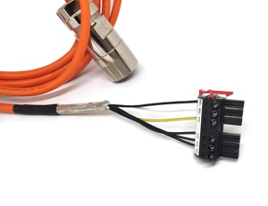 bibo M40 DIN Power Motor <b>Connector</b> Plug Cable Male/Female 6pin Brass PC Housing Orange 1000V Highly Flexible - Product Image 4