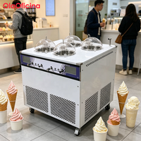 Machine à gelato automatique en acier inoxydable multi-réservoirs compatible eau et lait, avec écran tactile, pour usage commercial