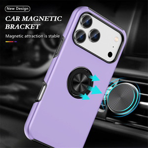 <span class=keywords><strong>Cover</strong></span> per Telefono con Anello Girevole a 360° in Metallo, Custodia Posteriore <span class=keywords><strong>Viola</strong></span> per <span class=keywords><strong>iPhone</strong></span> 17 <span class=keywords><strong>Pro</strong></span> <span class=keywords><strong>Max</strong></span> 15 16 Plus, <span class=keywords><strong>Cover</strong></span> Premium all'Ingrosso - Product Image 2