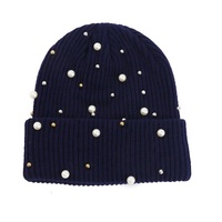 Bonnet tricoté de haute qualité pour femme, orné de perles et de strass, avec revers côtelé doux, chaud pour l'hiver, idéal pour le quotidien et la ville