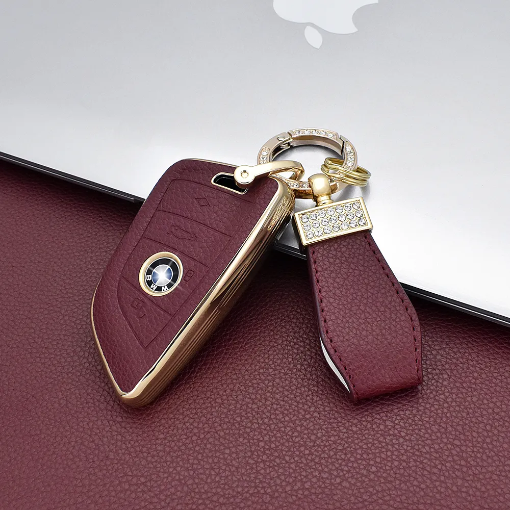 Custom design luxury high quality fancy girls men for bmw car key case casing shell gift holders