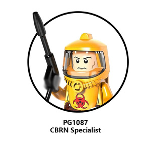 PG1086-PG1088 PG1119 ชุดตัวต่ออาชีพ CBRN ผู้ปฏิบัติการจัดการสารเคมีอันตราย พวงกุญแจตุ๊กตาจิ๋ว - Product Image 4