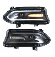 Pièces d'auto phare avant lampe halogène lumière avec LED DRL feux diurnes 68214398AA 68214399AA pour Dodge Charger 2015-2022