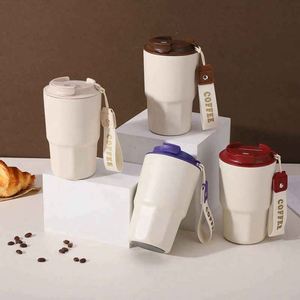 Stainless Steel Tumbler Vacuum <b>Flask</b> Lid Minimalist Design for Travel 6-12 Hours Thermal Insulation Leak-Proof Eco-Friendly - Product Image 1