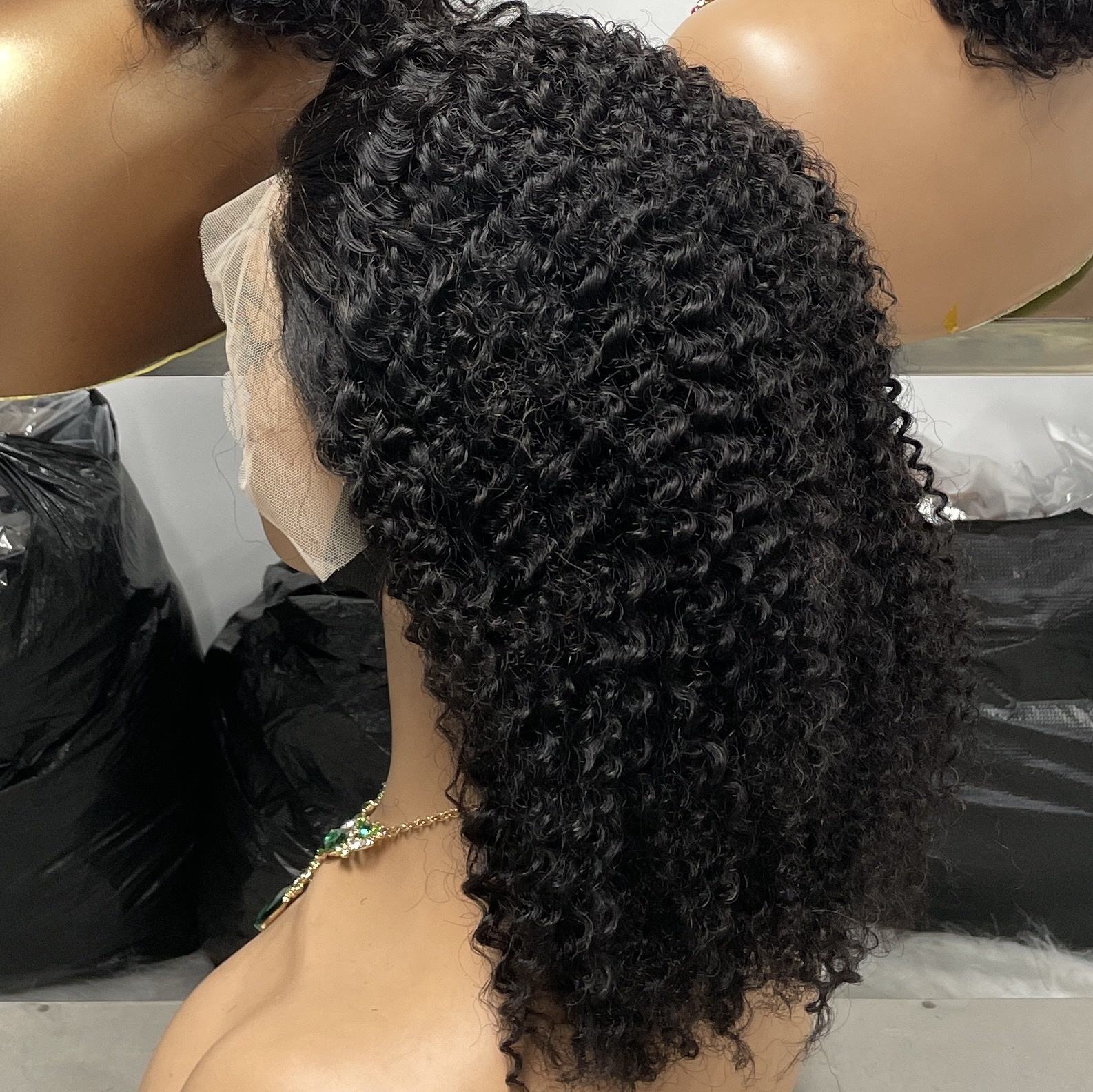 วิกผมบ๊อบหยิกหน้าผาก 13X4 350%