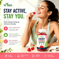 Gomitas Energéticas con Complejo de Vitamina B de Marca Privada/OEM ODM, Extracto Natural de Plantas, Suplemento Deportivo, Vegano, Sin Gluten