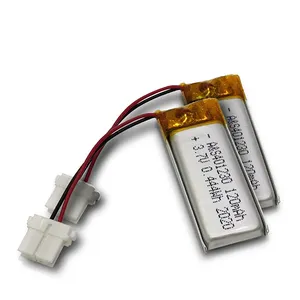 401230 con certificados UL1642 y KC/CB/BIS batería recargable Lipo de 3,7 V 120mAh polímero de litio A & S Power OEM/ODM