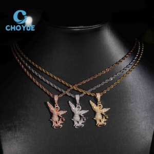 Colgantes de Plata de Ley 925 de Alta Calidad con Corona de Moissanita Puntiaguda de Jesús, Joyería Hip Hop Iced Out Unisex con Certificado GRA - Product Image 6