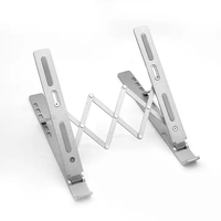 Support d'ordinateur portable pliable en alliage d'aluminium de haute qualité, réglable sur 10 positions, pour bureau