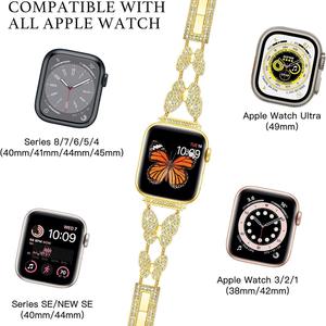 <span class=keywords><strong>Bracelet</strong></span> Montre <span class=keywords><strong>Femme</strong></span> Luxe Accessoires 45 Mm Fille Unique Métallique Étanche Papillon Diamant Bling <span class=keywords><strong>pour</strong></span> <span class=keywords><strong>Apple</strong></span> <span class=keywords><strong>Watch</strong></span> - Product Image 5