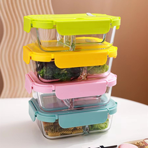 Porta pranzo in vetro divisorio resistente al calore forno a microonde compatibile con frigorifero maschio donna ufficio studente cucina a casa - Product Image 4