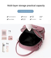 Tas Selempang Mini Messenger Kecil Bahan Nilon untuk Perjalanan dengan Banyak Kantong Resleting, Tas Selempang Wanita, Tas Mini, Tas Tangan