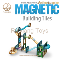 Juego de Construcción de Laberinto de Canicas de Colores Transparentes para Niños, Bloques de Construcción, Pista de Aprendizaje, Juguetes, Venta Directa de Fábrica