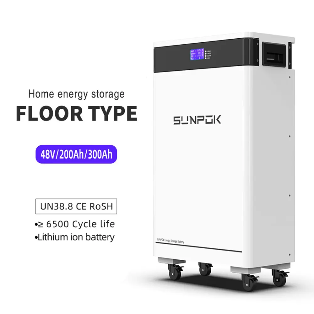 Sunpok Tesla แบตเตอรี่ลิเธียม400Ah 200Ah 100Ah 48V พร้อม LFP และ BMS ขนาดเซลล์2V สำหรับ5kwh พลังงานแสงอาทิตย์