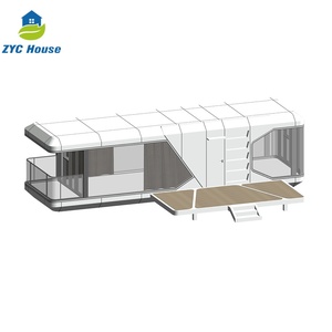 Chất lượng cao sang trọng hiện đại mô-đun di động táo cabin lớn cắm trại nhà khách sạn container nhà prefab không gian Viên Nang Nhà 8.5m - Product Image 3