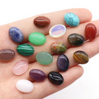 Cabochon ovale en cristal naturel 10x14mm, pierre semi-précieuse à dôme unique, gemme lâche pour la fabrication de bijoux DIY