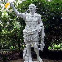 Estatua de Mármol del Emperador Augusto, Escultura de Octaviano César, Tallada a Mano, Estilo Europeo, en Venta