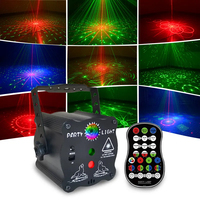 Projecteur Laser d'Intérieur pour Fêtes, Lampe Disco RGB, 60 Motifs, 7 Couleurs, Activé par le Son, Alimentation USB, DJ, Maison, Anniversaire, CRI 95 Élevé