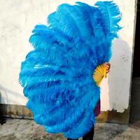 Éventail en Plumes d'Autruche Grand et Moelleux, Teintes Colorées, Idéal pour Spectacles de Danse, Carnavals et Décoration - Offre Spéciale