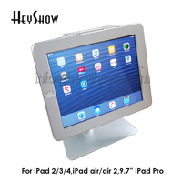 Présentoir iPad en alliage en forme de L Support verrouillable pour comptoir de magasin avec boîtier rotatif Compatible iPad 2 3 4 Air 2 9.7 Pro